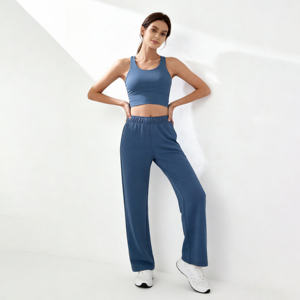 Pantalones Deportivos Casuales de Cintura Alta para Mujer, Pantalones de Entrenamiento, Joggers de Pierna Ancha para Correr y Hacer Ejercicio - Product Image 6