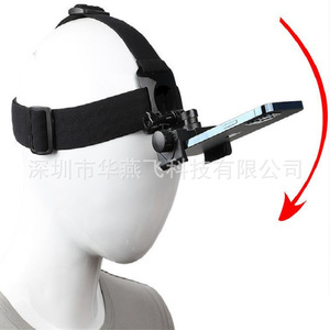 Soporte para teléfono con banda para la cabeza 4 en 1 con abrazadera ajustable para teléfonos inteligentes y cámaras de acción, uso en exteriores - Product Image 3
