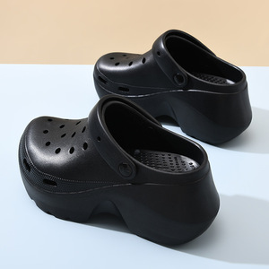 Sandalias de Plataforma con Cuña Transpirables para Mujer, Diseño Hueco de EVA Blanco Lechoso, Zapatos para Caminar en la Playa - Product Image 4