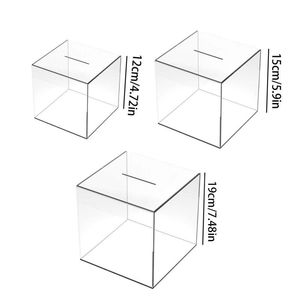 Hucha acrílica transparente personalizada, caja de ahorro de dinero irrompible, tarro - Product Image 2