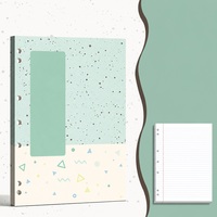 Carnet à feuilles mobiles Lime Refraction, reliure à colle froide, pages intérieures personnalisables pour le bureau et l'école