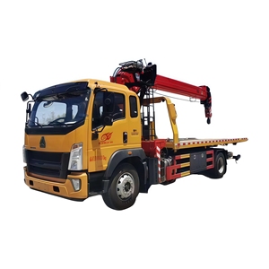 Camion de dépannage avec grue Howo 18T GVW, remorque de dépannage avec grue 360° ° Grue rotative pour les zones minières et autoroutes - Product Image 1