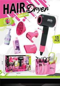 Ensemble <span class=keywords><strong>de</strong></span> jeu pour enfants EPT 13 pièces, sèche-cheveux inclus, kit complet <span class=keywords><strong>de</strong></span> <span class=keywords><strong>salon</strong></span> <span class=keywords><strong>de</strong></span> beauté avec sac <span class=keywords><strong>de</strong></span> rangement - Product Image 2