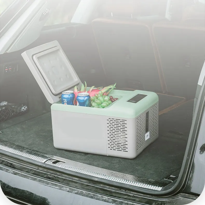カーキャンプバーベキュー用プルロッド冷蔵庫クーラー12/24を備えた保証された品質のポータブルカー冷蔵庫冷凍庫