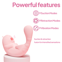 Maßgeschneiderte Verpackung PurrJoy Pink 9 Vibrationsmodi Leistungsstarker Saugstimulator Klitoris-Stimulator Weiblicher Masturbationsvibrator