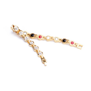 DUYIZHAO Bio Magnetic Schmuck Frauen Kristall Magnet armband Edelstahl Link Armband Arthritis Armbänder für Frauen