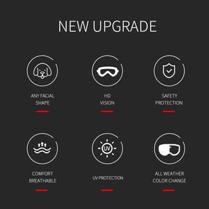 แว่นตากันแดดสัตว์เลี้ยงกันลมกันรังสียูวีแว่นตาเปลี่ยนสีสำหรับสุนัขพร้อมอุปกรณ์เสริมการจัดตำแหน่งที่ทันสมัยสำหรับฤดูหนาว - Product Image 6