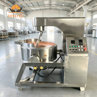 Mélangeur de cuisson hydraulique entièrement automatique à inclinaison, vitesse réglable 0-29 tr/min, avec raclette en PTFE, pour confiserie