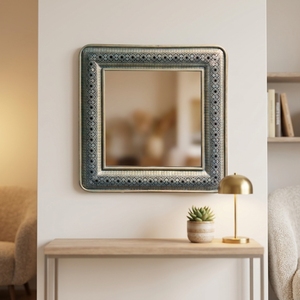 Parete della decorazione dello specchio incorniciata ferro della mobilia del salone del progettista antico dello specchio dell'annata - Product Image 5