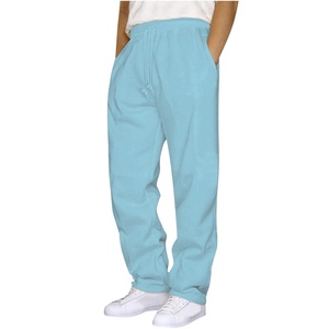 Pantalon de jogging unisexe personnalisé à bas ouvert, coupe large, avec cordon de serrage, poches, noir, respirant, décontracté, pour l'été - Product Image 2
