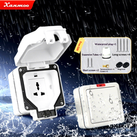 Boîtes de protection pour interrupteurs et prises électriques étanches à l'eau de qualité IP66 pour l'extérieur, boîte de charge extérieure étanche