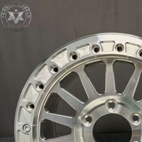 Jantes Beadlock forgées Viaol 8 trous 17x9 18x9 20x10 8x170 8x180 Argent Tout-terrain compatibles F250 F350 Silverado HD