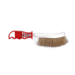 Copper Wire <b>Cleaning</b> <b>Brush</b> Steel Wire Hand <b>Brush</b> Grip Handle Industrial Household <b>Cleaning</b> Tool 2724 - Product Image 5