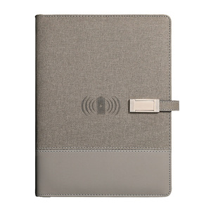 Customizable A5 Loose-Leaf Wireless Charging <strong>Notebook</strong> Business Multi-Function Leather Treasure <strong>Notebook</strong> 100 Sheets Gift Box Suit - Product Image 5