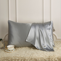2023 25 mm taie d'oreiller literie cadeau ensemble luxe caché fermeture éclair pure soie taie d'oreiller 100% crêpe Satin soie