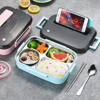 Boîte à lunch bento isotherme détachable en acier inoxydable écologique, portable, pour l'école, le bureau et les repas rapides – Offre spéciale