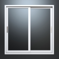 Faible coût rupture thermique ouragan résistant aux chocs vinyle blanc UPVC fenêtres coulissantes avec double vitrage verre