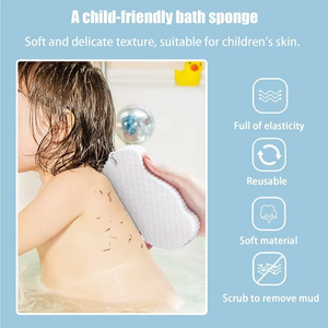Spugna <span class=keywords><strong>da</strong></span> <span class=keywords><strong>bagno</strong></span> per la rimozione della pelle morta rapidamente indolore 3D per bambini esfoliante per il corpo Scrubber morbido riutilizzabile con PVA a scaglie di pesce - Product Image 6