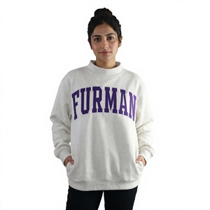 Furman Crew <b>Neck</b> Sweatshirt Oversized Fleece Custom Women's <b>Mock</b> <b>Neck</b> Sweatshirt French Terry Fleece Premium Casual Apparel Bulk - Product Image 6