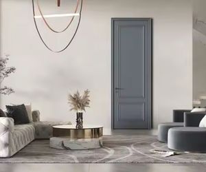 Porte coulissante intérieure en bois massif moderne, MDF composite, peinte à la main pour salon, chambre à coucher, hôtel, villa - Product Image 5