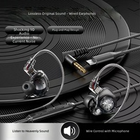 Nouveaux écouteurs intra-auriculaires avec basses HD, stéréo, dynamiques, en plastique, câble détachable Type-C/3,5 mm, écouteurs filaires pour jeux Esports, IPX-4