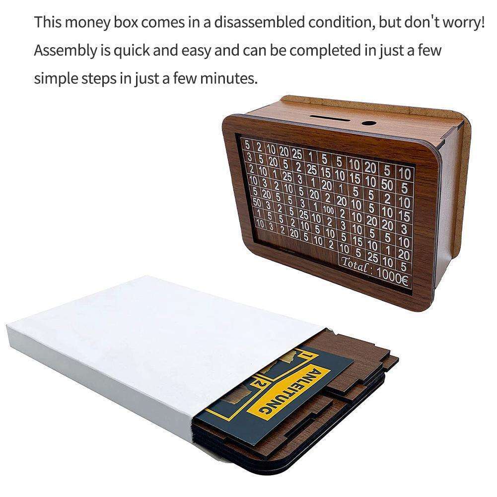 Ars Vivendi Reading Money Box - Yellow Printed Tin With Removable Lid For Savings & Gift Giving