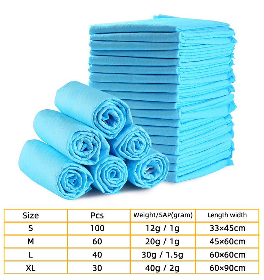 Lightweight Economy Dog Pee Pads Transparent Pack Disposable Puppy ...