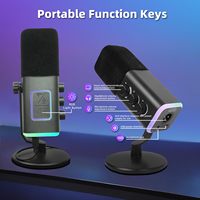 Micrófono de Computadora AM8 Profesional USB Tipo-C XLR, Dinámico, Cardioide, con Cable RGB, Alta Fidelidad, Cancelación de Ruido, para Juegos