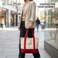 Sac fourre-tout en toile extra large tendance avec poche, logo personnalisé, réutilisable, en coton robuste, pour le shopping