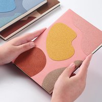Carnet A5 personnalisé en cuir PU souple, couverture patchwork colorée, 100 feuilles, reliure à feuillet plié, pour étudiant créatif