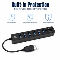 Hub USB 2.0 8 ports avec lecteur de carte SD TF, adaptateur multi-ports en métal pour PC, ordinateur portable, accessoires électroniques