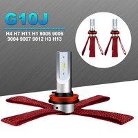 Dissipation thermique des phares de voiture en cuivre, 50W, 12000lm, lampes Led H7, pour BMW