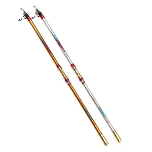 Canne à pêche Spinning télescopique en carbone avec Base en métal, pour pêche au leurre, 3.6M, 3.9M, 4.2M, 4.5M, 5.4M