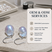 Boucles d'oreilles pendantes en perles d'eau douce baroques 12-14 mm colorées en argent sterling 925 pour femmes