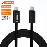 Cable Thunderbolt 4 Justlink 8K60Hz 240W USB4, Cable de Carga Rápida, Transferencia de Datos y Video de 40Gbps para Laptop, Teléfono y Monitor