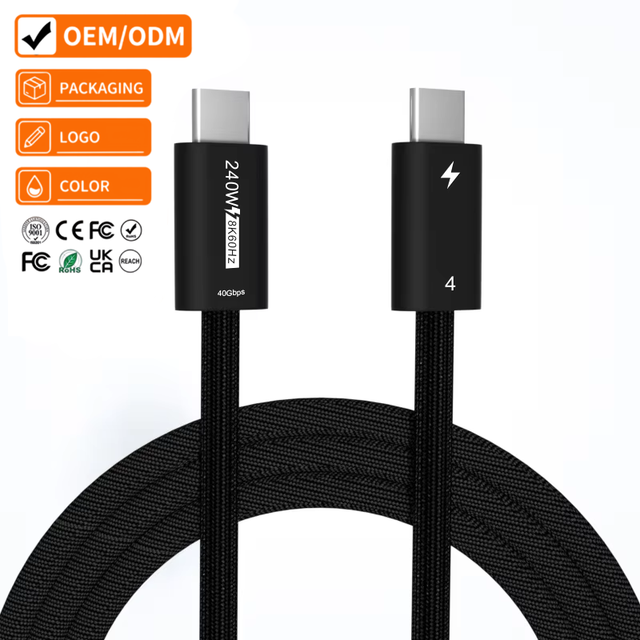 Justlink 8K60Hz 240W Thunderbolt 4 Cable USB4 Fast Charging Cord 40Gbps Video Data Transfer Cable for Laptop Phone Monitor