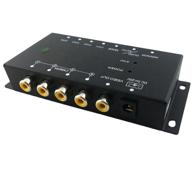 4 Channel Separated Display Vehicle Video Controller XY-6028 Car Reverse Camera Video Switcher With 1 Year Warranty