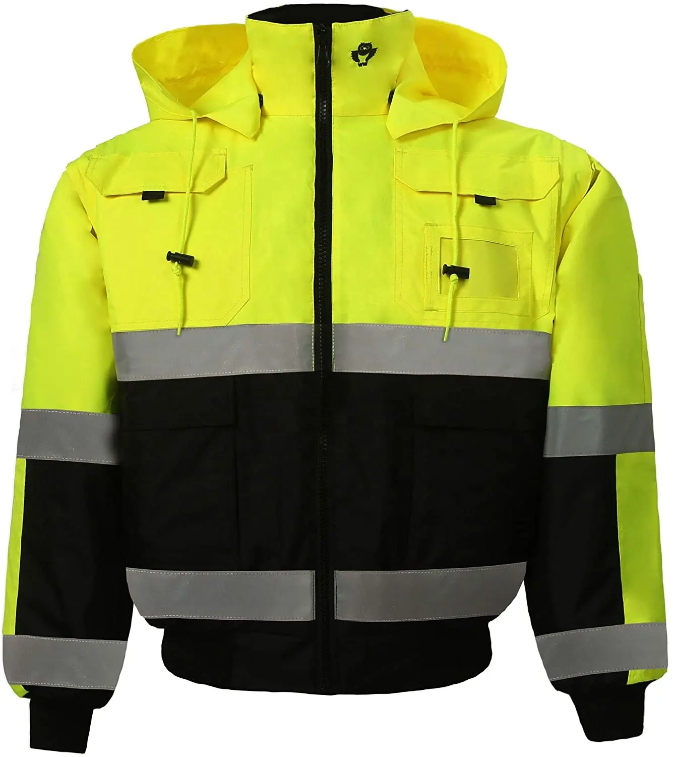 Warm hi vis flashing reflective safety jacket Safety Depot Safety Jacket Class 3 ANSI