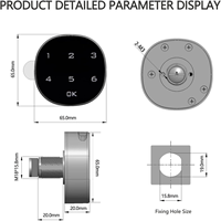 Serrure d'armoire codée électronique numérique, verrouillage par mot de passe à écran tactile, adaptée aux armoires de rangement, facile à installer
