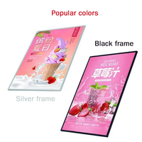 Boîte lumineuse publicitaire A0/A1/A2/A3/A4, cadre d'affiche en aluminium, cadre à clipser ultra fin, éclairage publicitaire en métal, boîte lumineuse LED