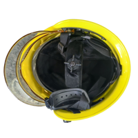 EN443 Premium A1 Casques de lutte contre l'incendie résistants au feu avec châle en feuille d'aluminium aramide et support de phare et glissière et double visière