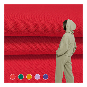 <span class=keywords><strong>Tissu</strong></span> <span class=keywords><strong>éponge</strong></span> en polyester CVC extensible solide à vendre 400GSM, <span class=keywords><strong>tissu</strong></span> terri <span class=keywords><strong>éponge</strong></span> français en coton brossé de haute qualité pour sweats à capuche/ - Product Image 1