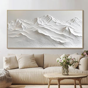 <span class=keywords><strong>Peinture</strong></span> à l'huile abstraite texturée 3D faite à la main sur toile, encadrée, représentant une <span class=keywords><strong>montagne</strong></span>, pour décoration de salon, nature - Product Image 1