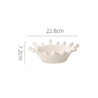 Corbeille à fruits et plateau de rangement bleu pour la maison, style nordique simple, pour table basse de salon, idéal pour les collations et bonbons, modèle à motif uni, pour l'export.