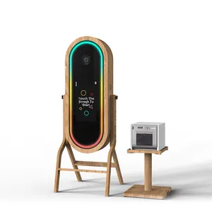 Phoprint деревянное винтажное самообслуживание зеркало фотобудка с принтером и камерой