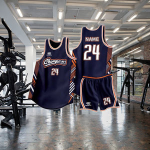 Оптовая продажа на заказ унисекс баскетбольные наборы дышащая быстросохнущая сетчатая тренировочная форма - Product Image 4