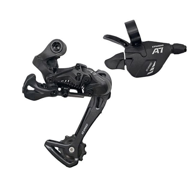 A7 10-speed Bicycle Transmission Long-legged Rear Derailleur 1x10-speed Mountain Bike Kit + Right Shifter