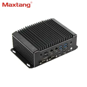 MaxtangIntelファンレス組み込み産業用コンピューターデスクトップi3 i5 DDR4 SATA3.0 M.2 2242 SSD Mini PC 32gb 64gb