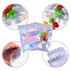 <span class=keywords><strong>Sacchetti</strong></span> in Mylar Olografici Arcobaleno Richiudibili con Cerniera in Alluminio per Conservazione Alimenti e Imballaggio - Product Image 6