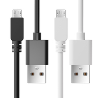 Câble de données USB vers Micro USB pour Android, 0,5 m, charge rapide pour appareil photo, téléphone, ordinateur, écouteurs - Prix de gros